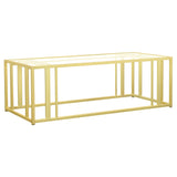 Adri Rectangular Glass Top Coffee Table