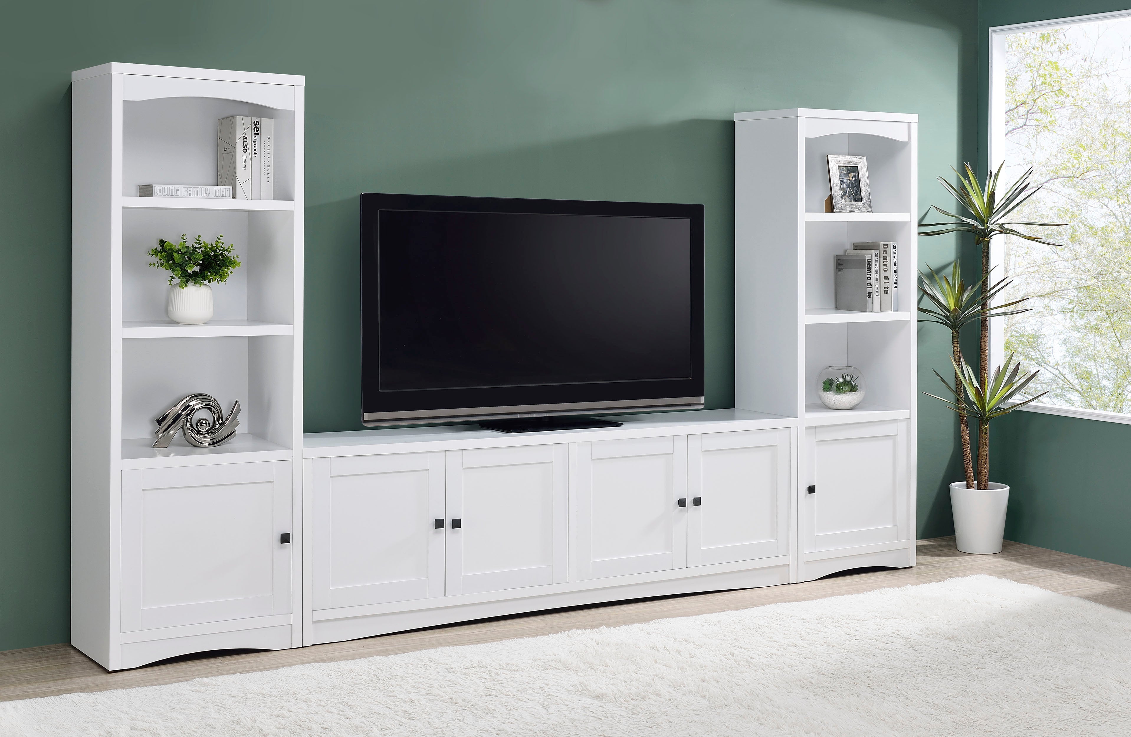 Laughlin  Entertainment Center TV Stand Dark Pine