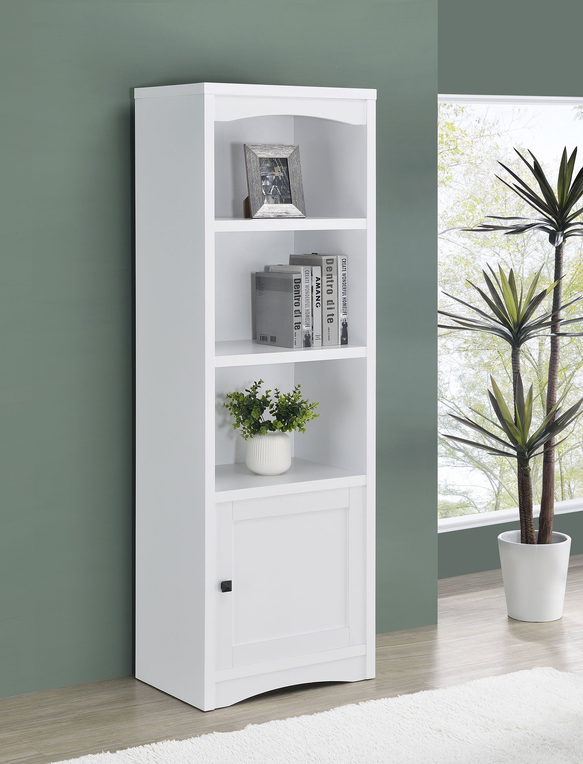 Laughlin 3-shelf Engineered Wood Media Tower Dark Pine