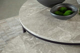 Lainey  Round Faux Marble Nesting Coffee Table Grey