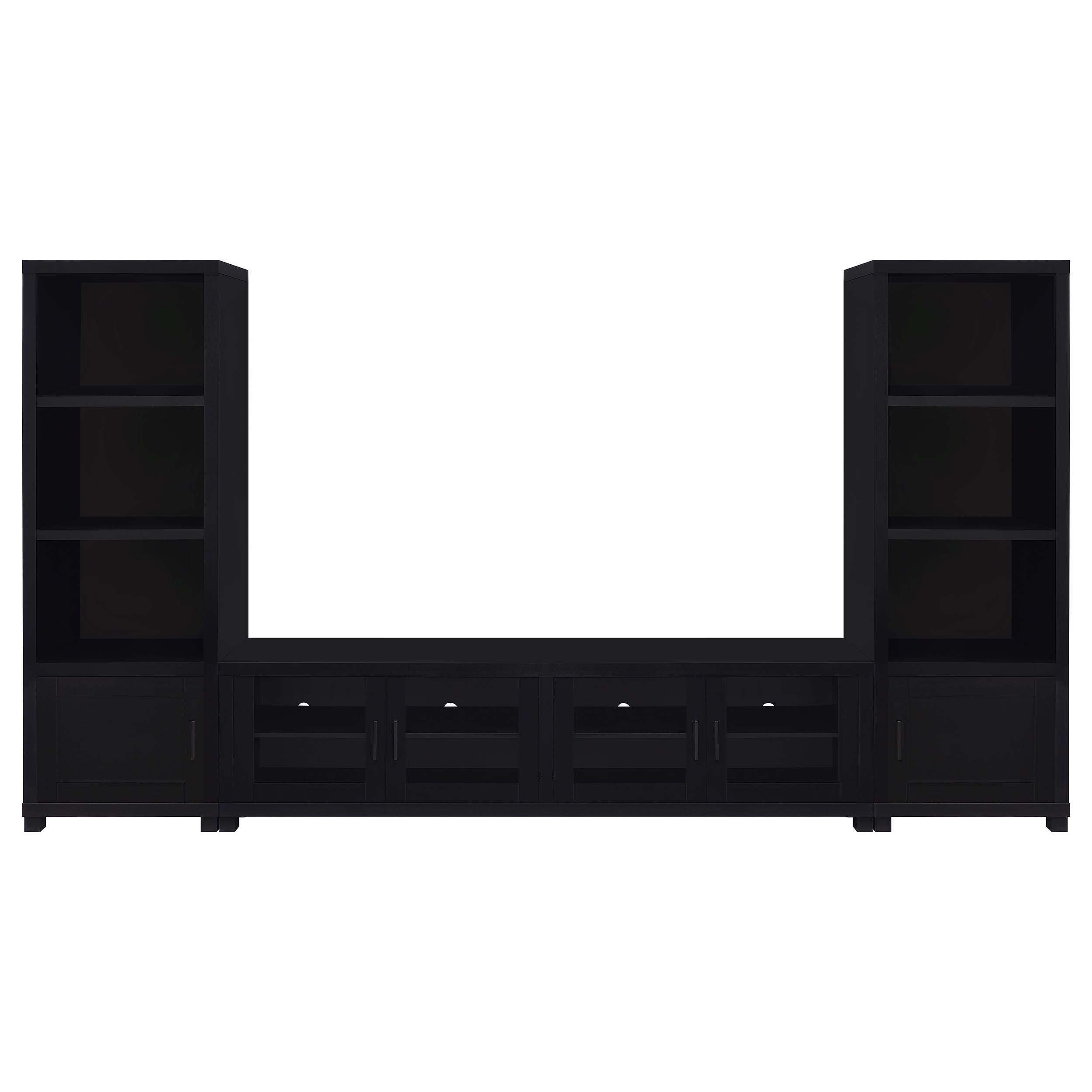 Jupiter  Entertainment Center 79-inch TV Stand Black