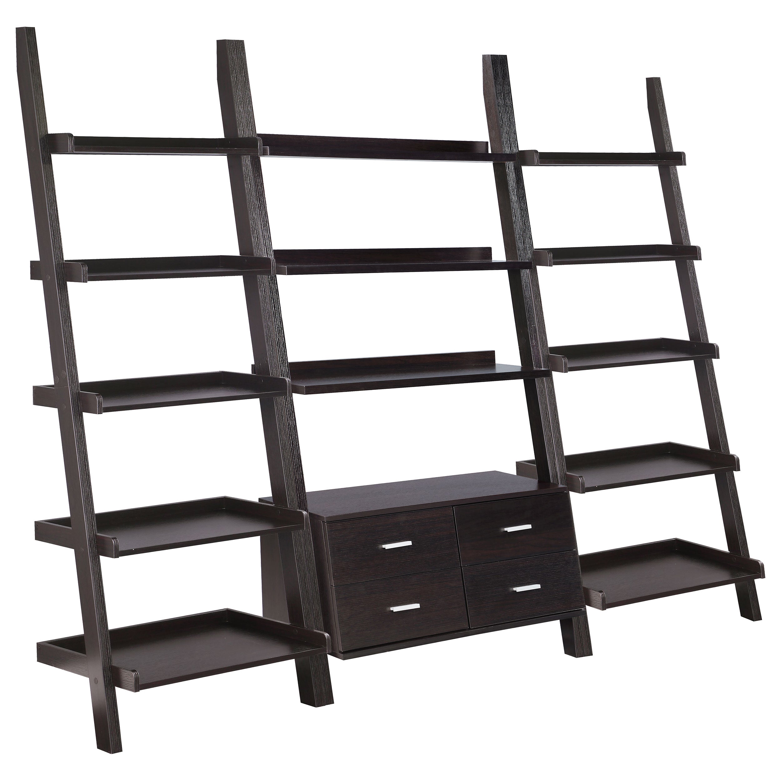 Colella  Ladder Desk and Bookcase Set Cappuccino