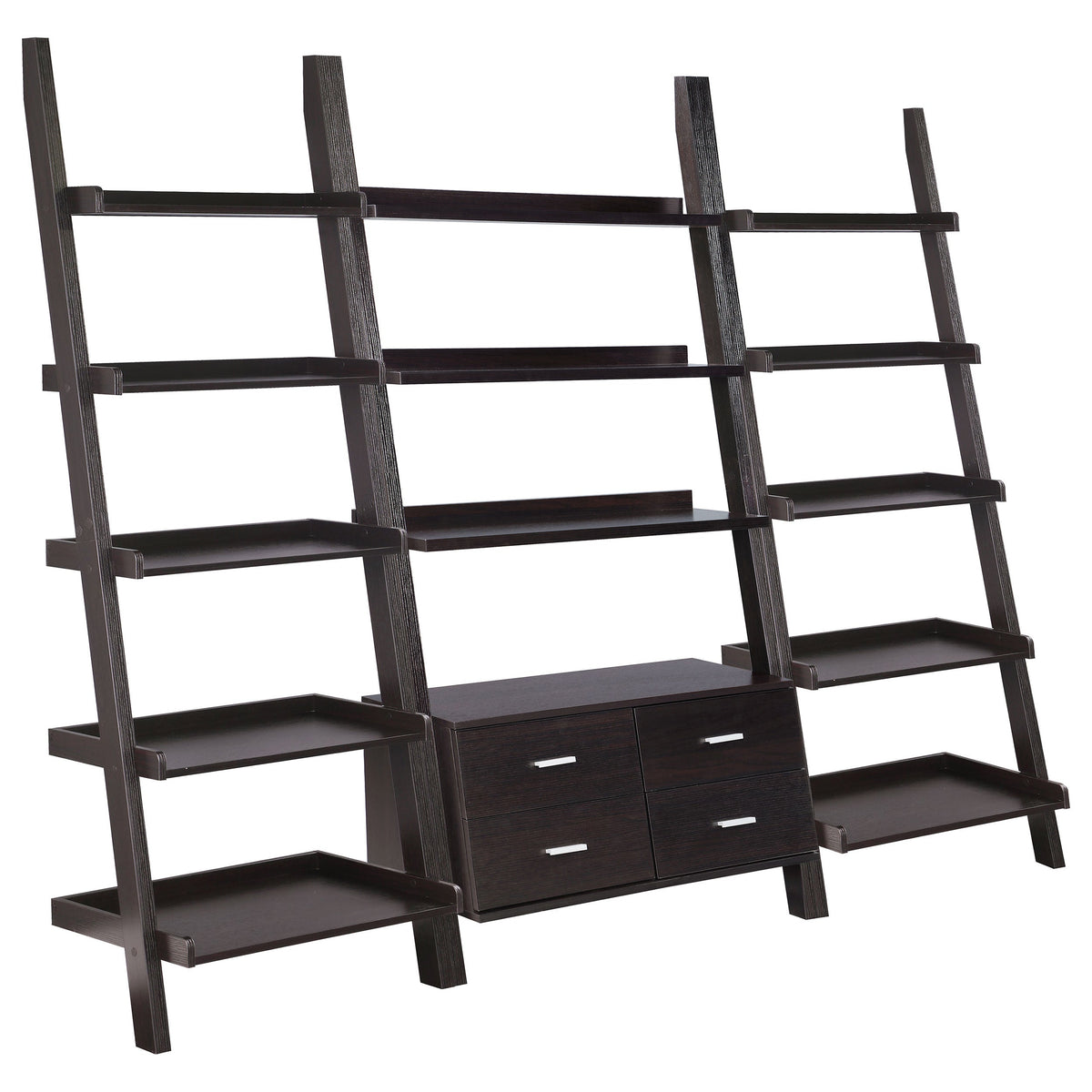 Colella  Ladder Desk and Bookcase Set Cappuccino