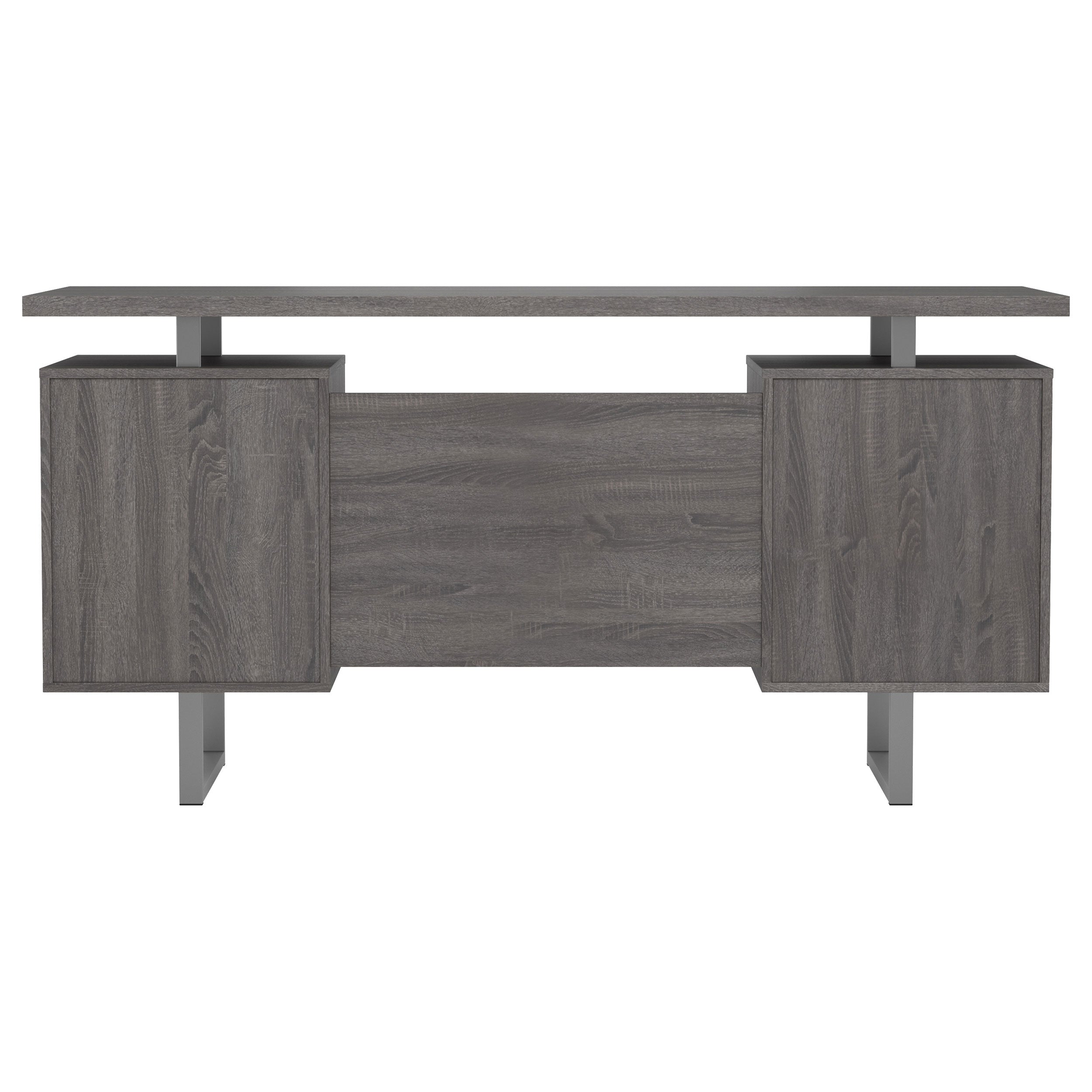 Lawtey 60-inch 2-drawer Computer Desk White High Gloss