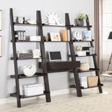 Colella  Ladder Desk and Bookcase Set Cappuccino
