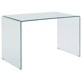 Ripley 47-inch Tempered Bent Glass Writing Desk Clear