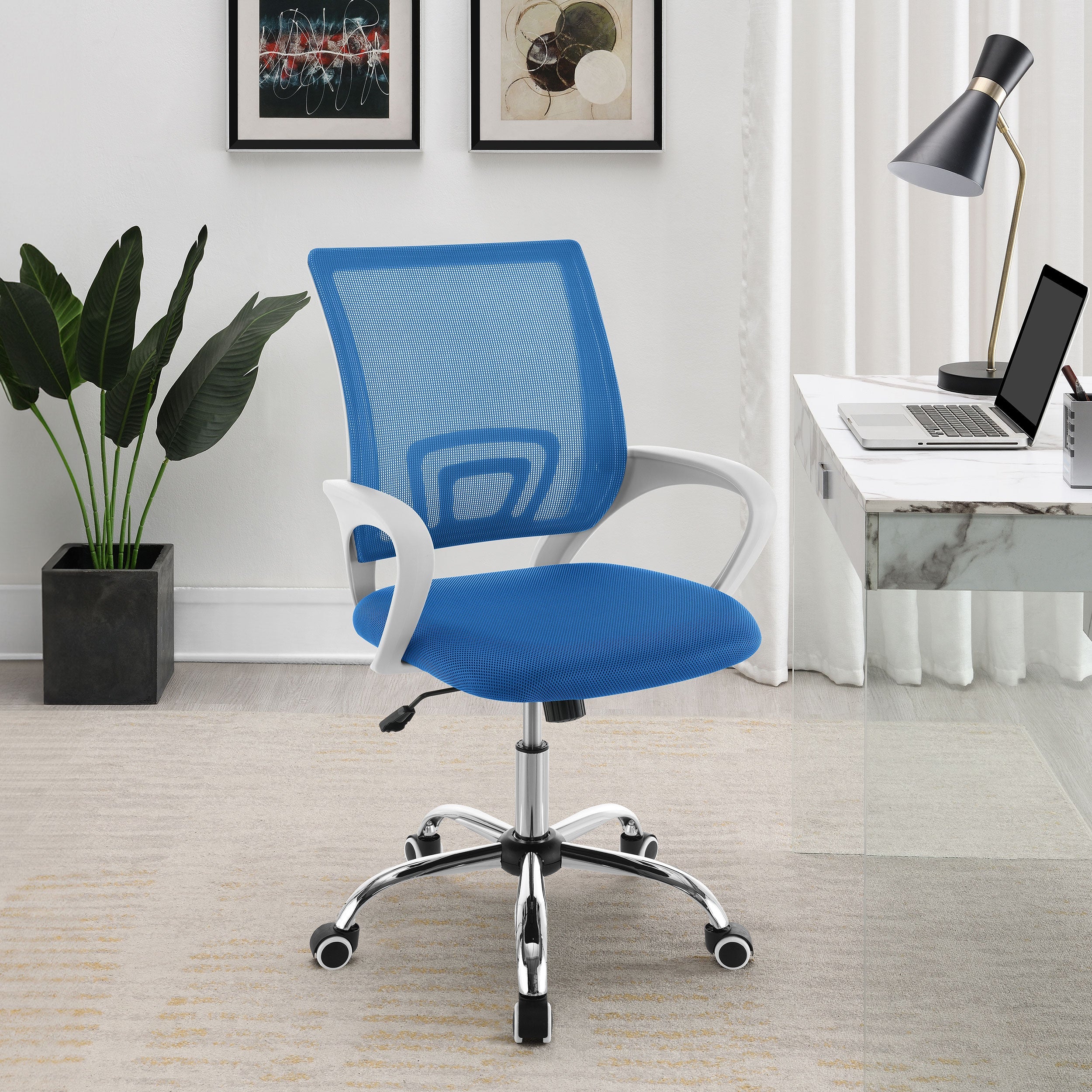 Felton Upholstered Adjustable Home Office Desk Chair Black