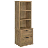 Westpark 3-shelf Bookcase USB and Lockable Drawer Black