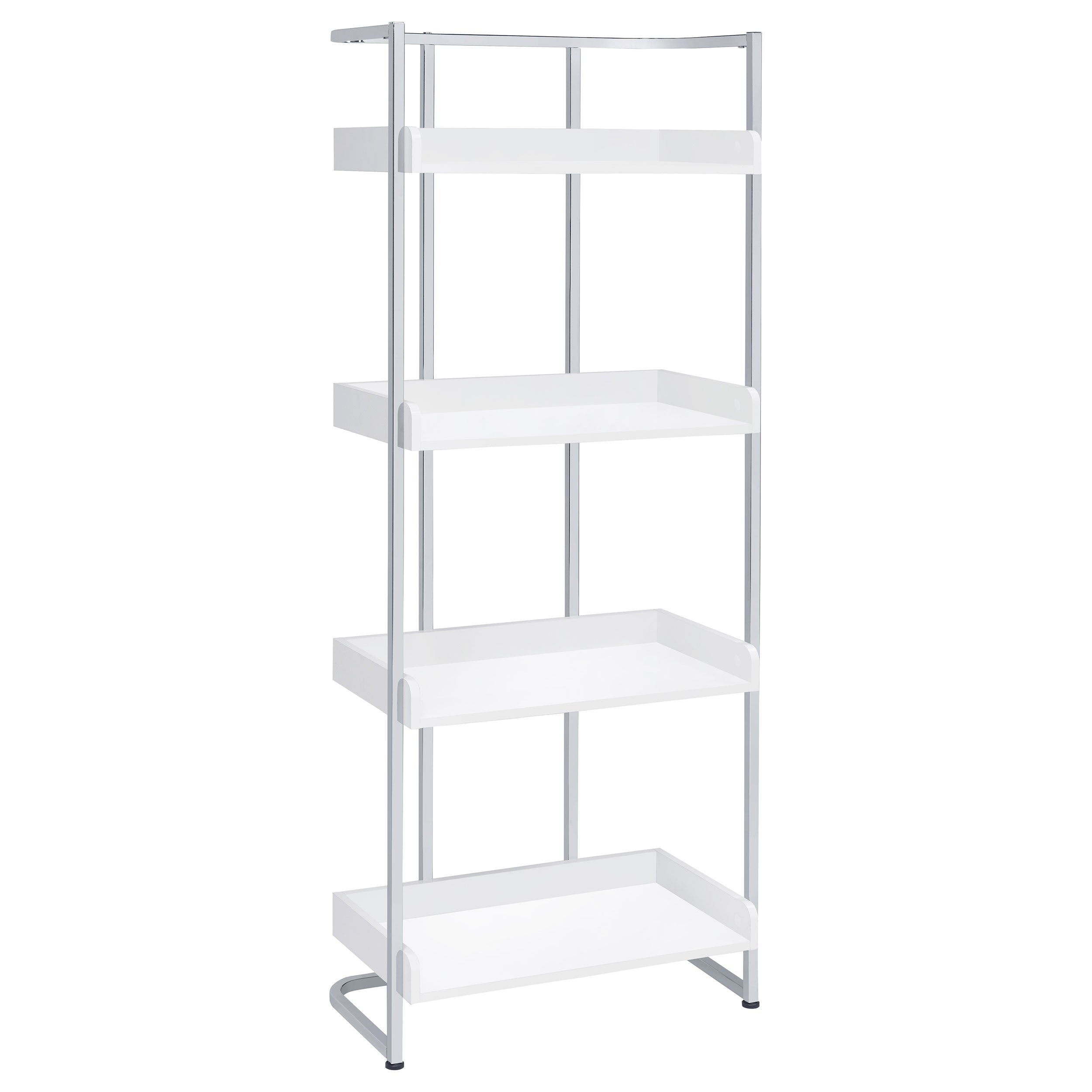 Ember 68-inch 4-shelf Bookshelf Dark Oak and Black