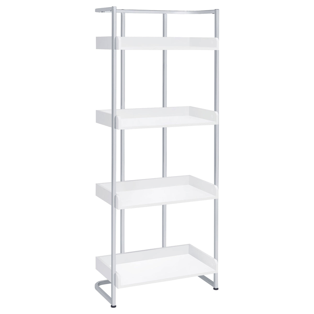 Ember 68-inch 4-shelf Bookshelf Dark Oak and Black