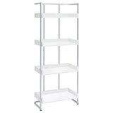 Ember 68-inch 4-shelf Bookshelf Dark Oak and Black