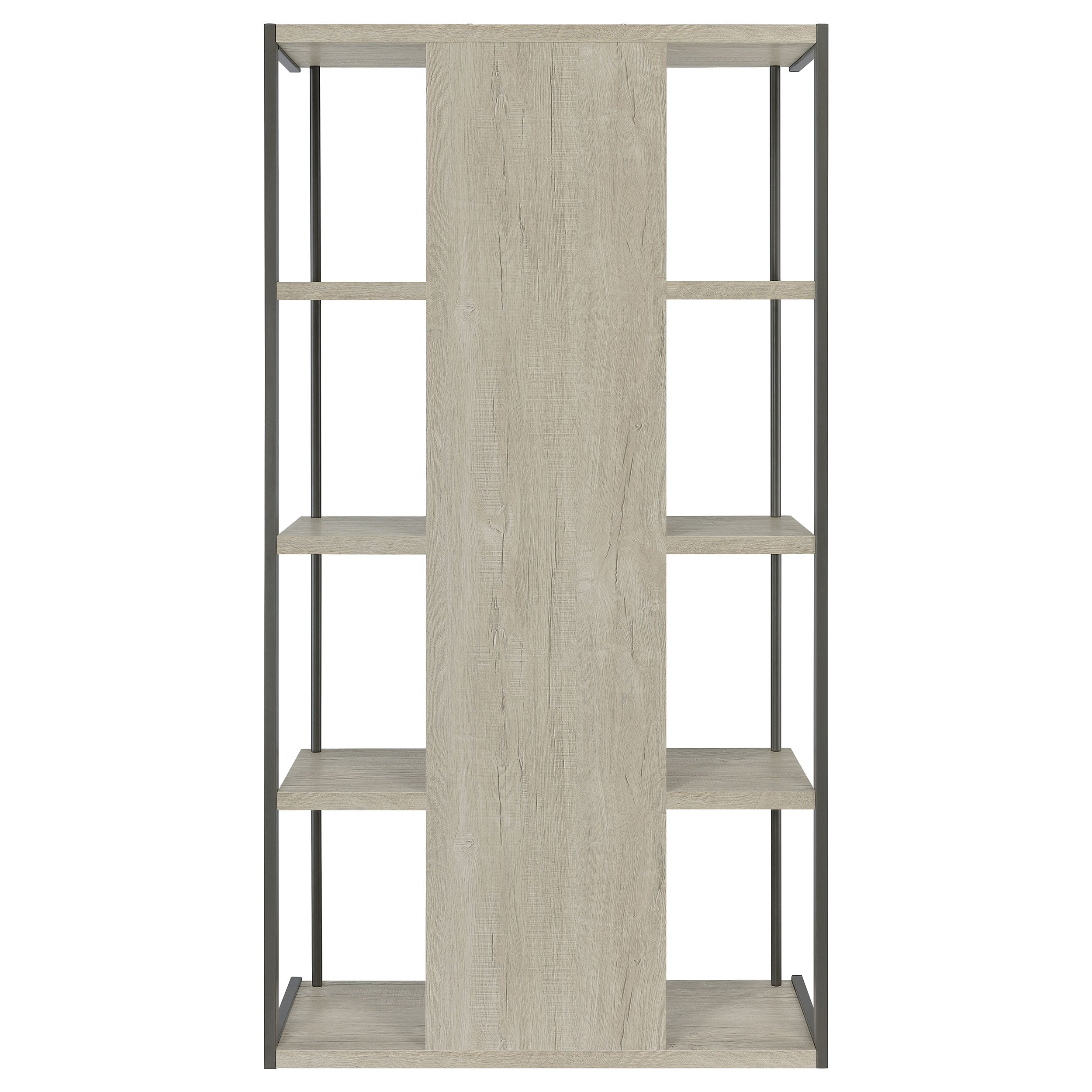 Loomis 72-inch 4-shelf Bookshelf Whitewashed Grey