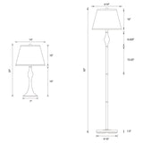 Griffin  Floor and Table Lamp Set Brushed Nickel