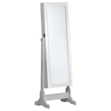 Yvonne Cheval Mirror with Jewelry Storage Dove Grey