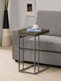 Pedro Expandable C-Shaped Sofa Side Table Chestnut