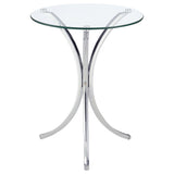 Eloise Round Glass Top Accent Side Table Chrome