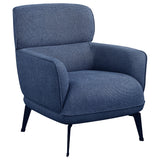 Andrea Upholstered Crecent Arm Accent Chair Orange