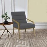 Kirra Upholstered Metal Arm Accent Chair Cream