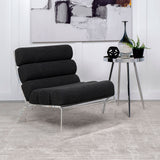 Serreta Boucle Upholstered Armless Acrylic Chair Ivory