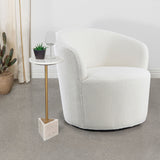 Joyce Upholstered Barrel Back Swivel Chair Burnt Orange