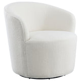 Joyce Upholstered Barrel Back Swivel Chair Burnt Orange