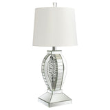 Klein 31-inch Empire Mirrored Acrylic Table Lamp Silver