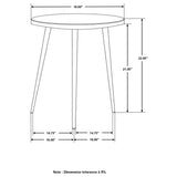 Acheson Round Marble Top Side Table White and Gold