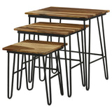 Nayeli  Solid Sheesham Wood Nesting Tables Natural