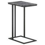 Vicente Marble Top C-Shaped Sofa Side Table Green