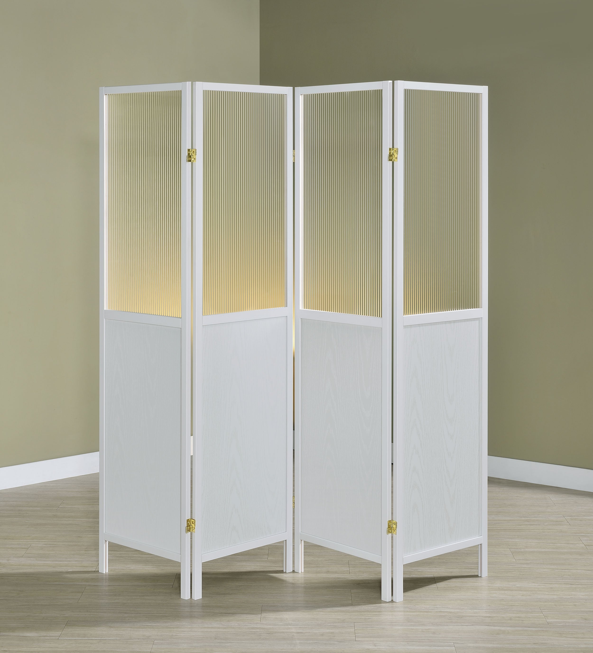 Mattison 4-Panel Room Divider Folding Shoji Screen Natural